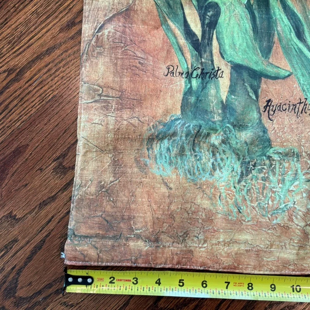 Toland Botanical Wall Hanging Floral Canvas Art Shayne Signed Garden Cottagecore